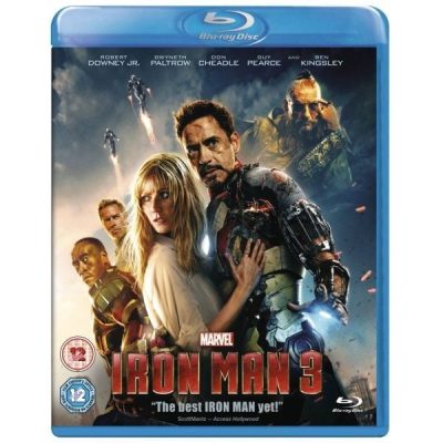 Iron Man 3 Blu-Ray (2013) Robert Downey Jr, Black (DIR) cert 12 Amazing Value